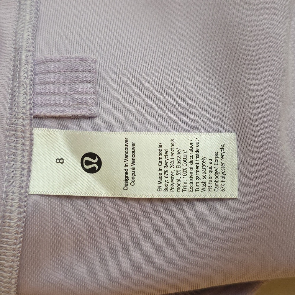 EUC Lululemon Softstreme Cropped Tank Top Size 8 - Picture 3 of 4